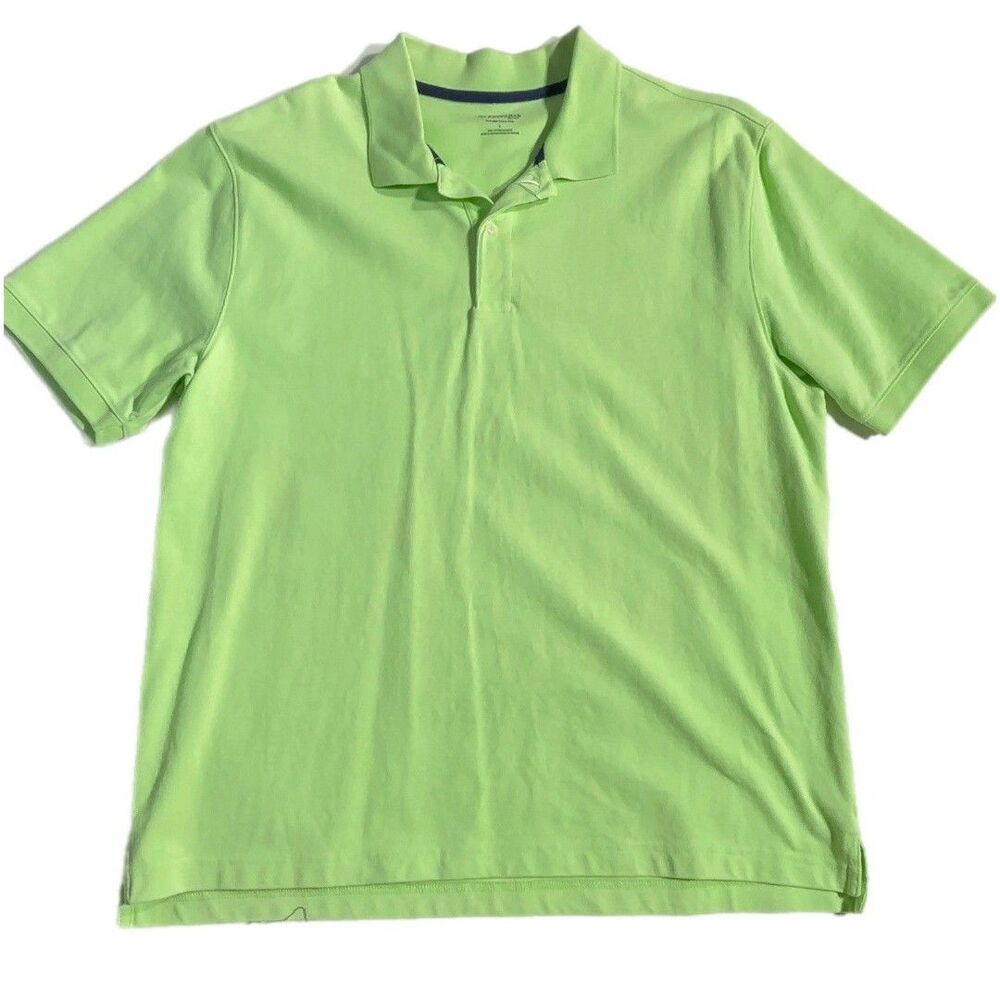 St Johns Bay Heritage Pique Polo Short Sleeve Men’s Golf , Green Size Large.